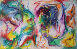 oilstick on canvas, 90 cm x 140 cm