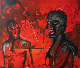 oilstick on canvas, 90 cm x 140 cm
