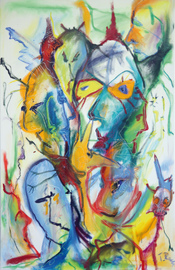 oilstick on canvas, 100 cm x 70 cm