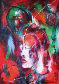 oilstick on canvas, 140 cm x 100 cm