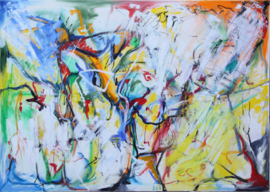 oilstick on canvas, 100 cm x 140 cm