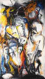 oilstick on canvas, 175 cm x 100 cm