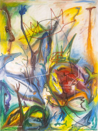 oilstick on canvas, 120 cm x 90 cm