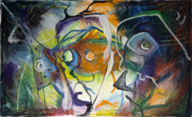 oilstick on canvas, 85 cm x 140 cm