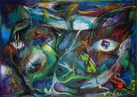oilstick on canvas, 100 cm x 140 cm