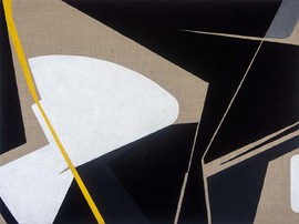 acryl on raw jute, 90 cm x 120 cm