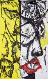 oilstick on canvas, 140 cm x 90 cm
