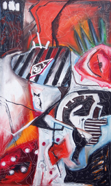 oilstick on canvas, 60 cm x 110 cm