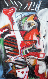 oilstick on canvas, 60 cm x 110 cm