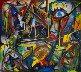 oilstick on canvas, 135 cm x 150 cm
