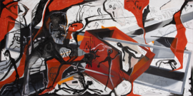 oilstick on canvas, 90 cm x 140 cm