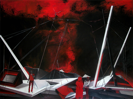 Torsten Russ: Figürliche Ölmalerei auf Leinwand, 150 cm x 200 cm, Unikat