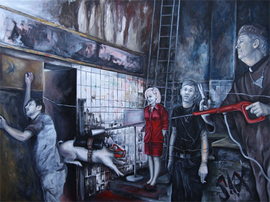 Torsten Russ: Figürliche Ölmalerei auf Leinwand, 150 cm x 200 cm, Unikat