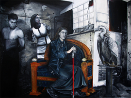 Torsten Russ: Figürliche Ölmalerei auf Leinwand, 150 cm x 200 cm, Unikat