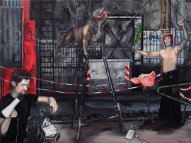 Torsten Russ: Figürliche Ölmalerei auf Leinwand, 150 cm x 200 cm, Unikat