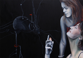 Torsten Russ: Figürliche Ölmalerei auf Leinwand, 70 cm x 100 cm, Unikat