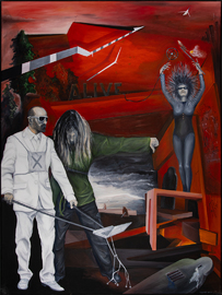 Torsten Russ: Figürliche Ölmalerei auf Leinwand, 200 cm x 150 cm, Unikat