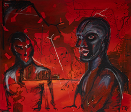 Torsten Russ: Figürliche Ölmalerei auf Leinwand, 120 cm x 140 cm, Unikat