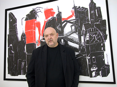 Torsten Russ, "Inseln von Ego", Tusche, Bleistift auf Papier, 150 cm x 200 cm