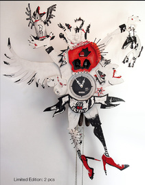 Torsten Russ, künstlerisches Produktdesign einer Schwarzwald Kuckucksuhr, 140 cm x 120 cm